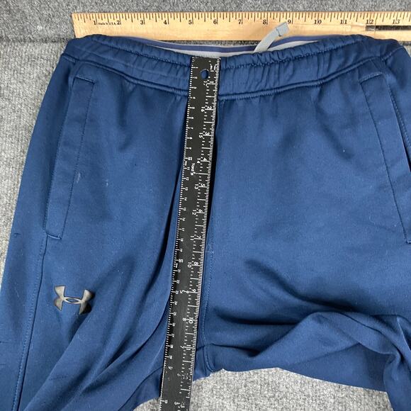 Under Armour ColdGear Sweatpants Mens Small Blue Loose Fit Warm Athletic Joggers - Picture 6 of 11